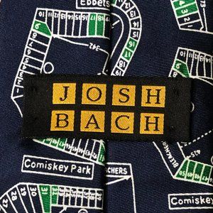 JOSH BACH Skinny Neck Tie w/ BASEBALL STADIUMS